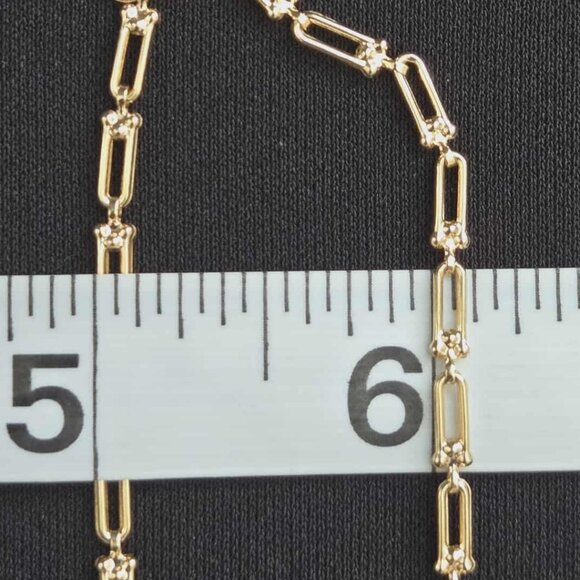 18k bracelet - flat hardware style real gold - Picture 11 of 14
